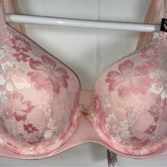 NWT Body by Victoria’s Secret Lined Demi Bra Pink Lace Size 36C - Picture 5 of 9